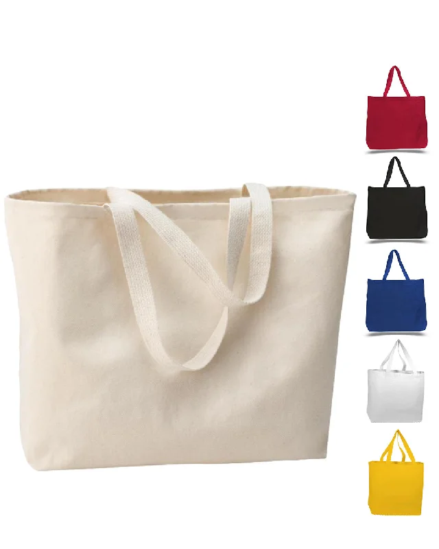 96 ct Large Canvas Wholesale Tote Bag with Long Web Handles - By Case