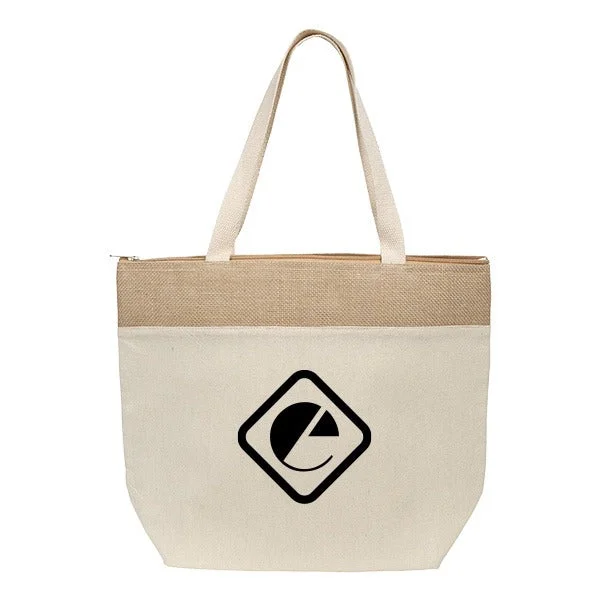 Savanna Jute & Recycled Cotton Cooler Tote (Q970922)