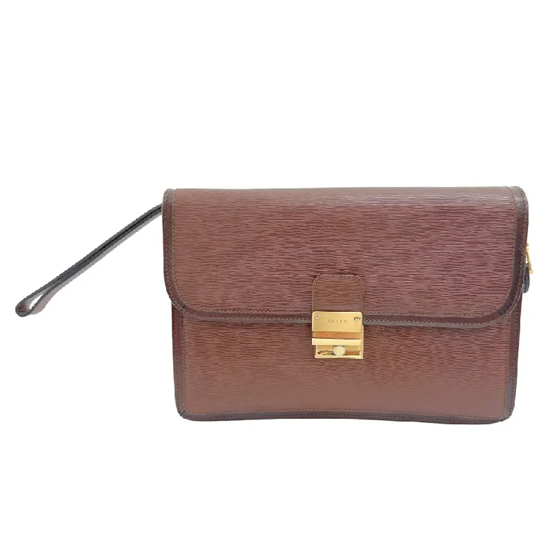 Bally  Leather Clutch Bag (Pre-Owned)