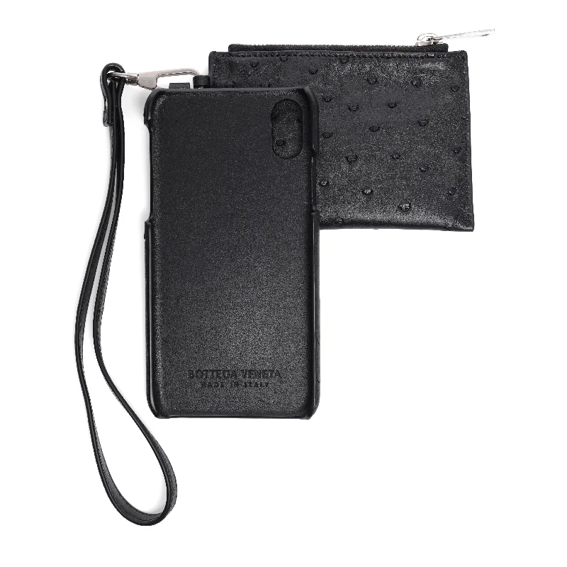 Bottega Veneta Leather Iphone Case And Wallet Wristlet