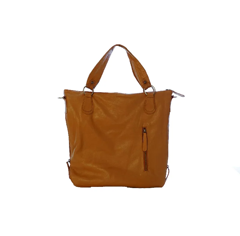 ChirstiLe05G Tan Leather Tote - Travel Bag