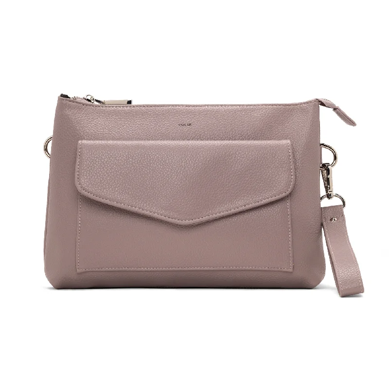 CLEARANCE - Co-Lab Kris Double Clutch Crossbody Bag - Dusty Mauve