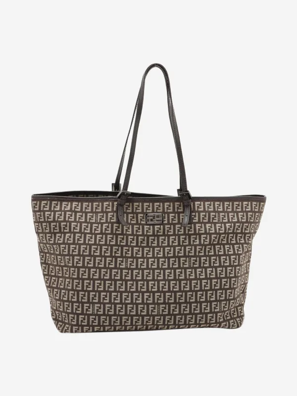 Brown Zucca canvas tote bag