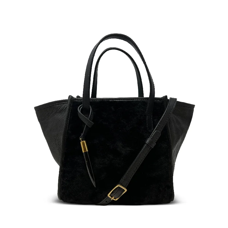 Mini Tote Shearling - Black