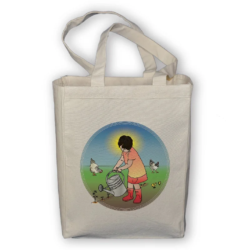 Girl in the Garden Tote Bag