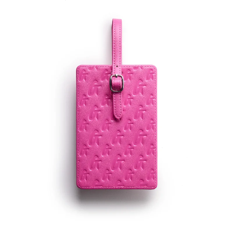 GLAM-AHOLIC LIFESTYLE LUGGAGE TAG HOT PINK