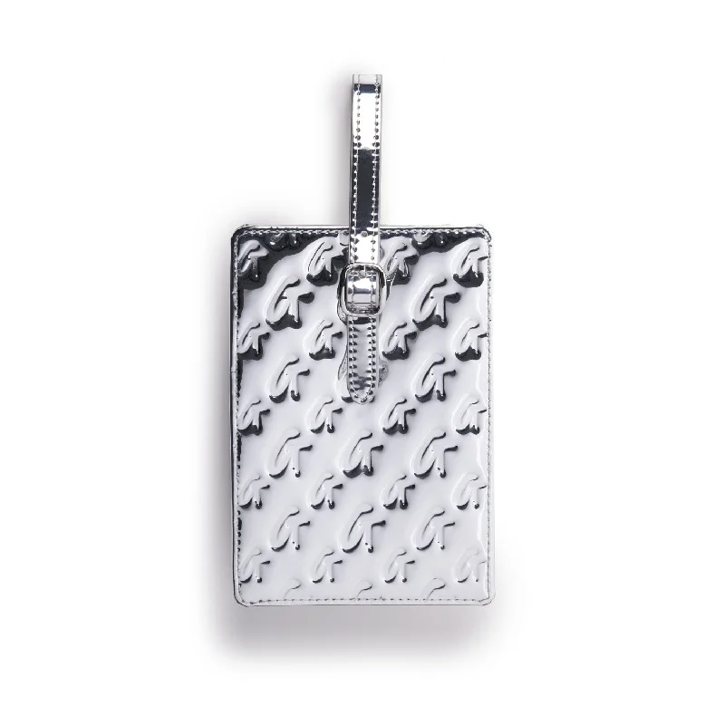 GLAM-AHOLIC LIFESTYLE LUGGAGE TAG METALLIC SILVER