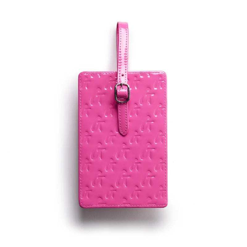 GLAM-AHOLIC LIFESTYLE LUGGAGE TAG MIRROR HOT PINK