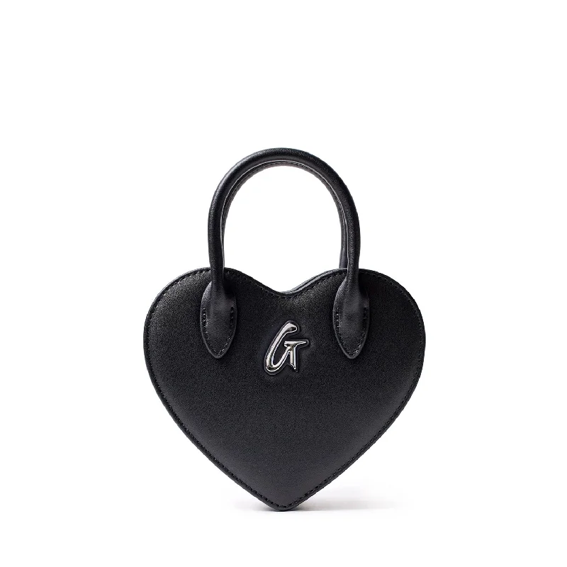 GLAM-AHOLIC MINI BLACK HEART BAG