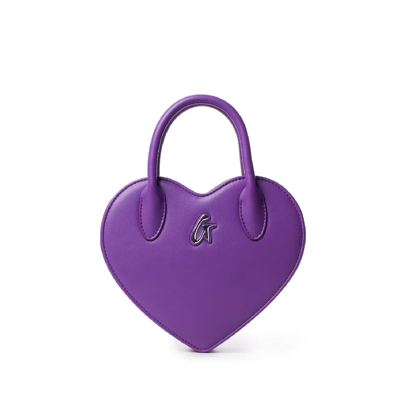 GLAM-AHOLIC MINI PURPLE HEART BAG