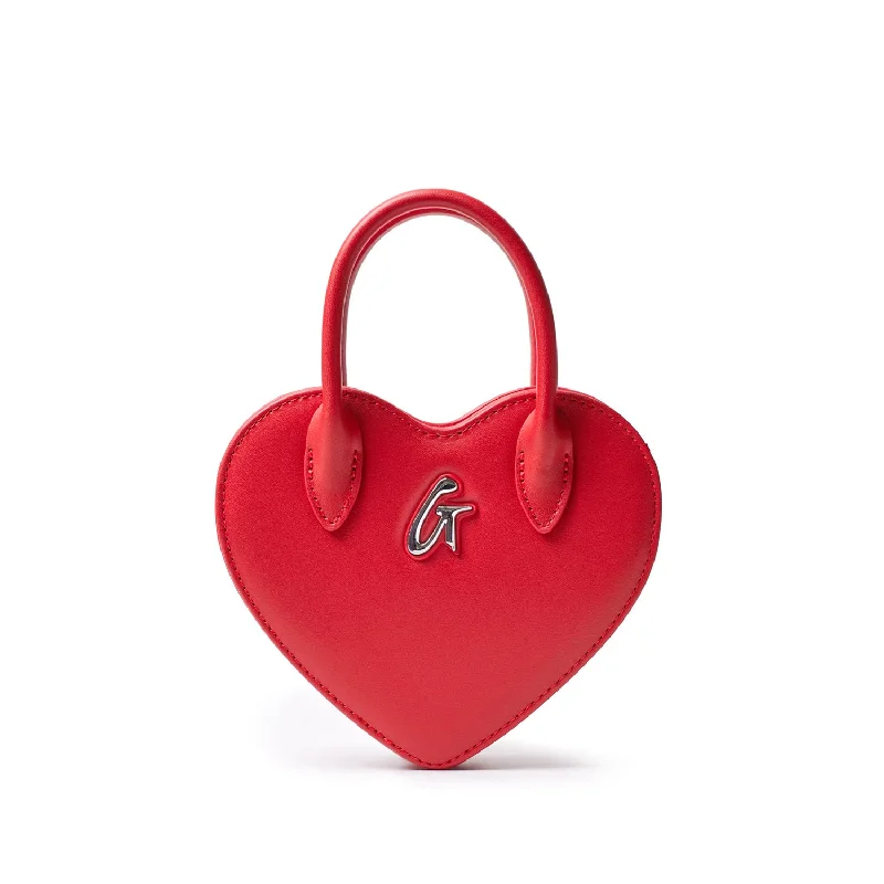 GLAM-AHOLIC MINI RED HEART BAG