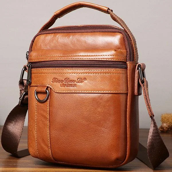 Large Capacity Retro Genuine Leather Crossbody Bag