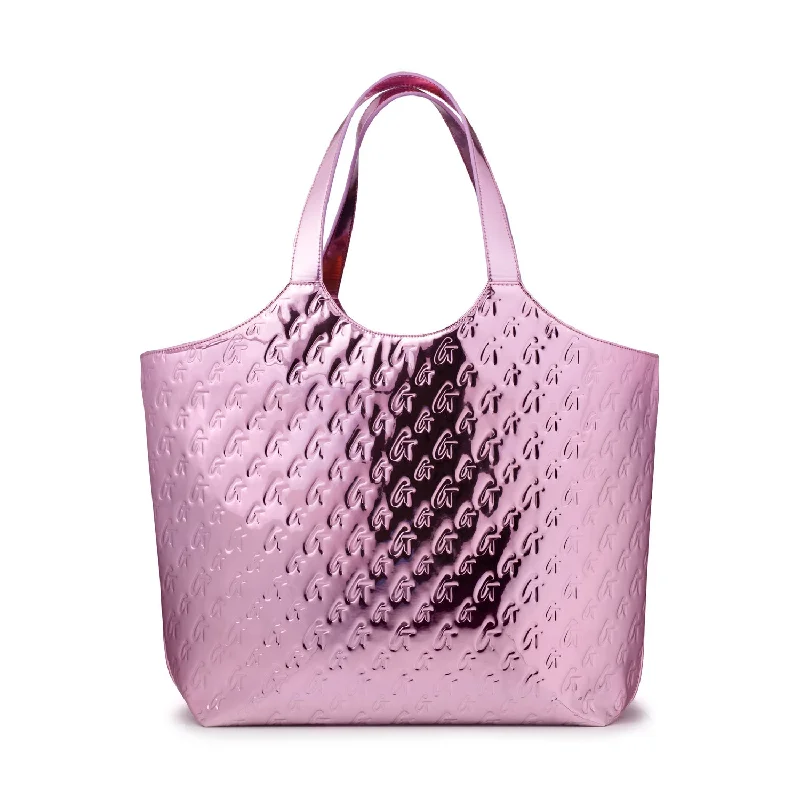 MAXI TOTE BAG METALLIC PINK