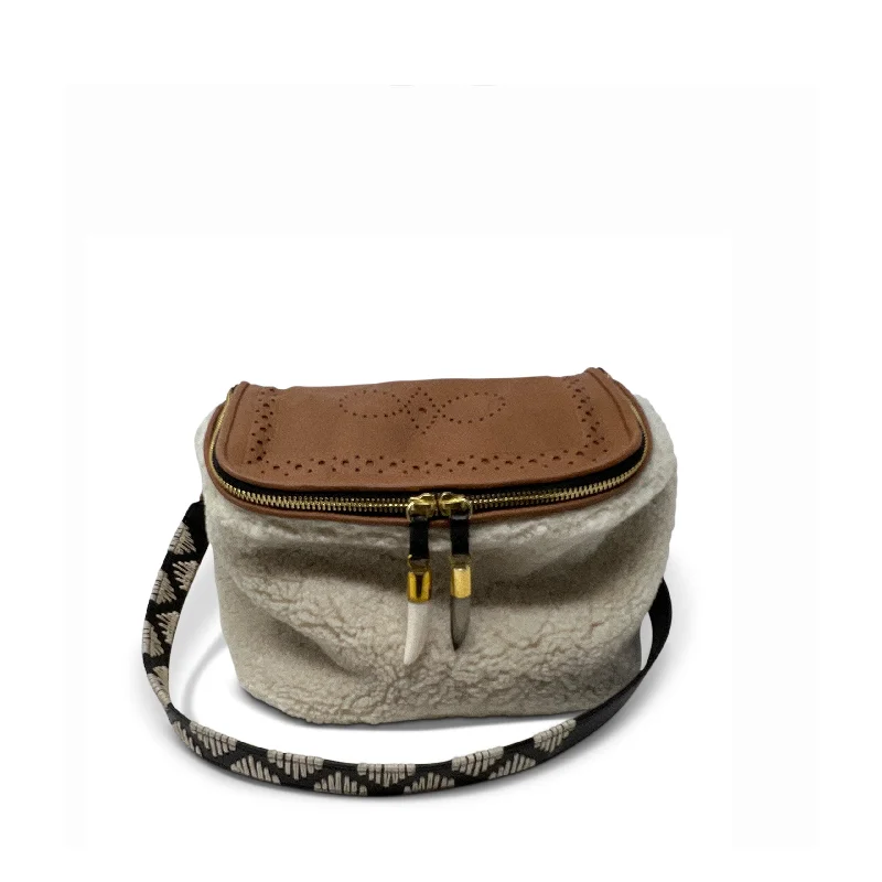 Mini Rough Night Crossbody - British Tan and Nat Shearling