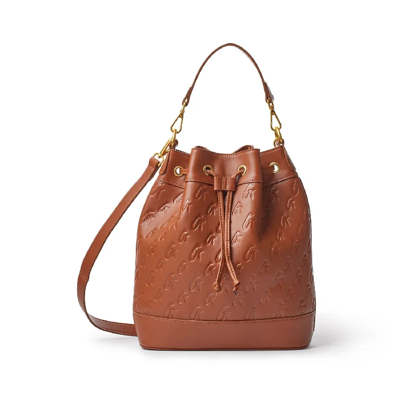 MONOGRAM LARGE BUCKET BAG BROWN