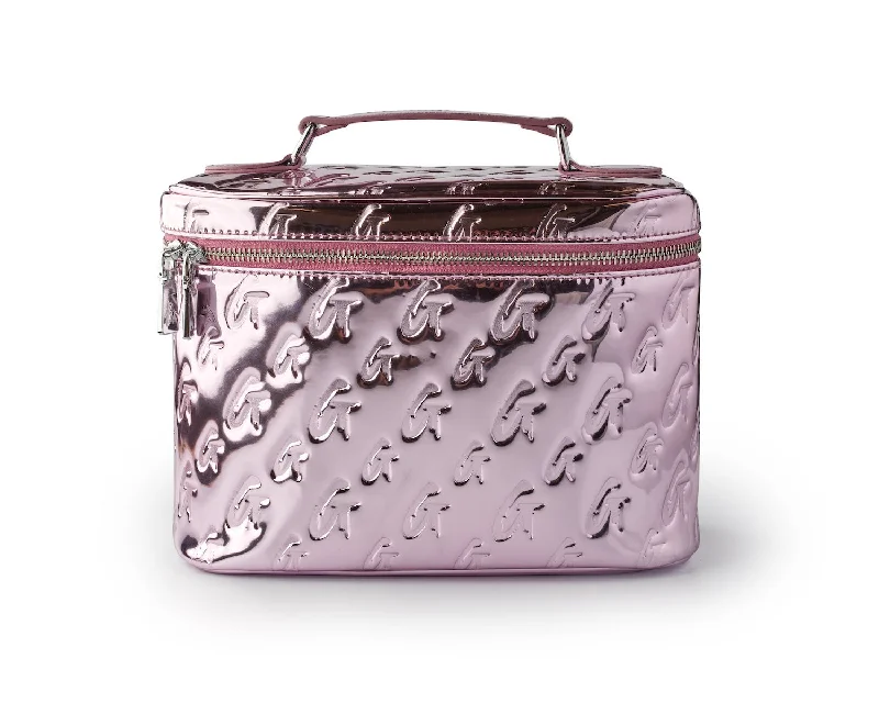 MONOGRAM LARGE COSMETIC TOILETRY BAG PINK METALLIC