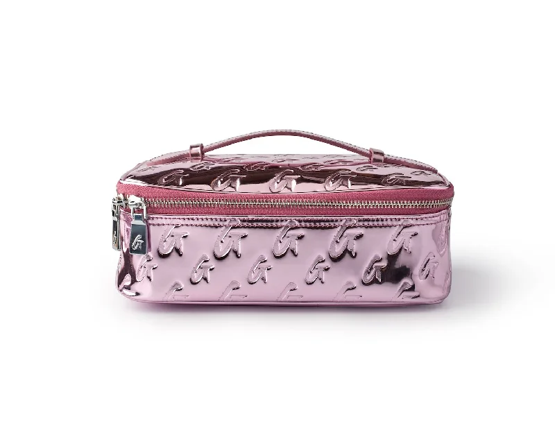 MONOGRAM MEDIUM COSMETIC TOILETRY BAG PINK METALLIC