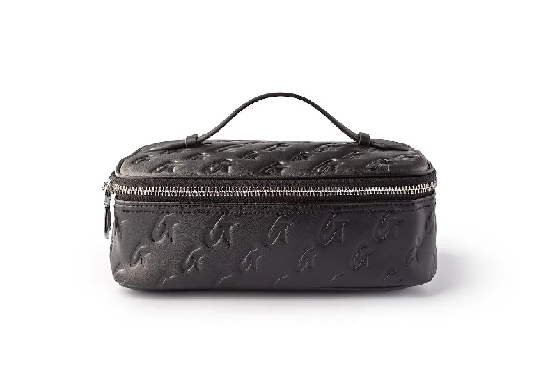 MONOGRAM MEDIUM COSMETIC TOILETRY BAG MATTE BLACK X PINK