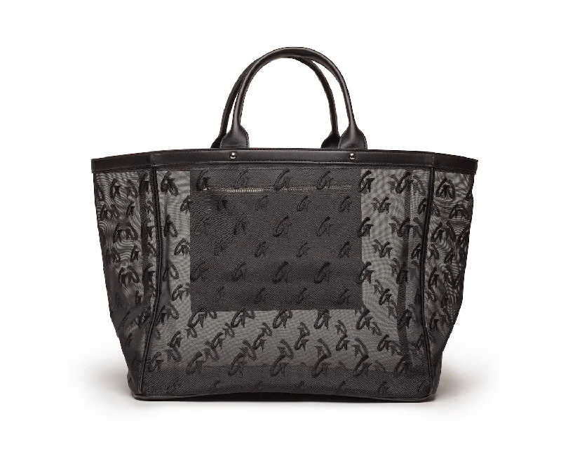 MONOGRAM MESH TOTE BLACK