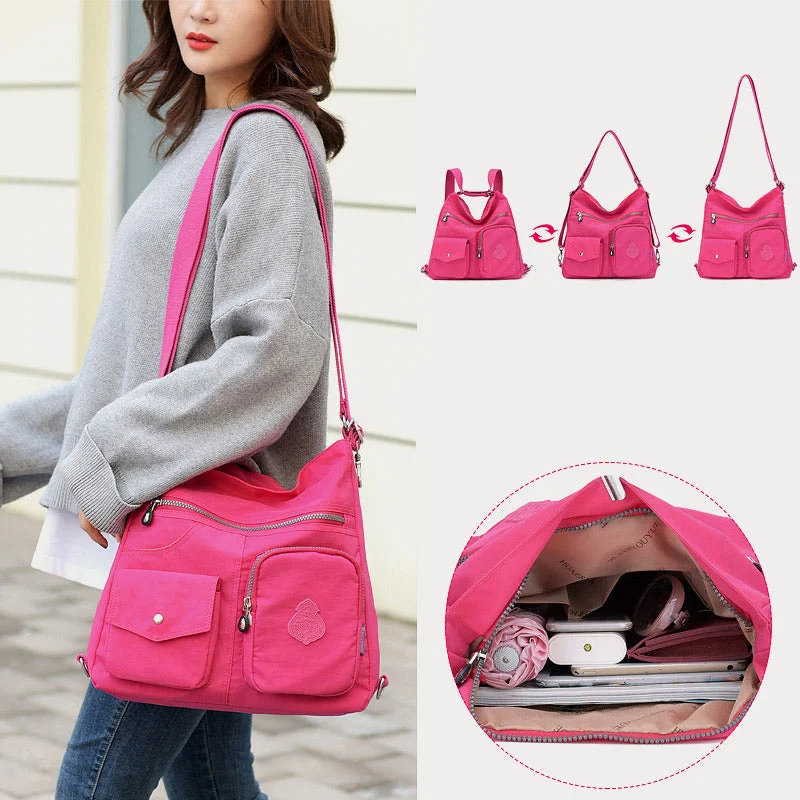 Multifunctional Lightweight Waterproof Casual Crossbody Bag Backpack