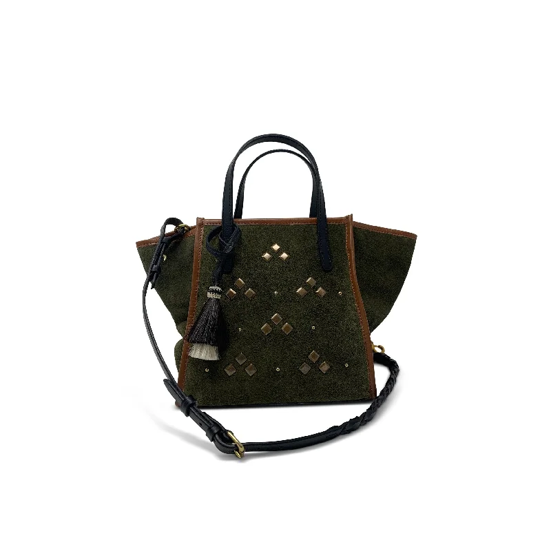 OLIVE SUEDE MINI TOTE