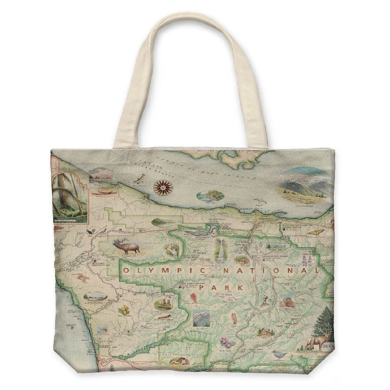 Olympic Map Canvas Tote Bag