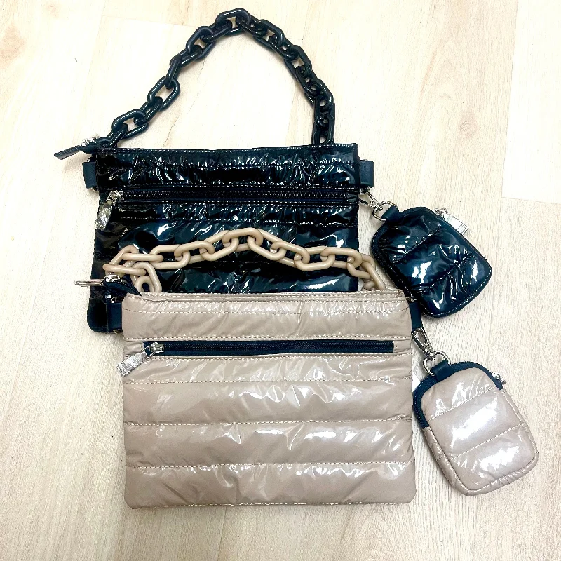 Nylon Patent Crossbody Bag