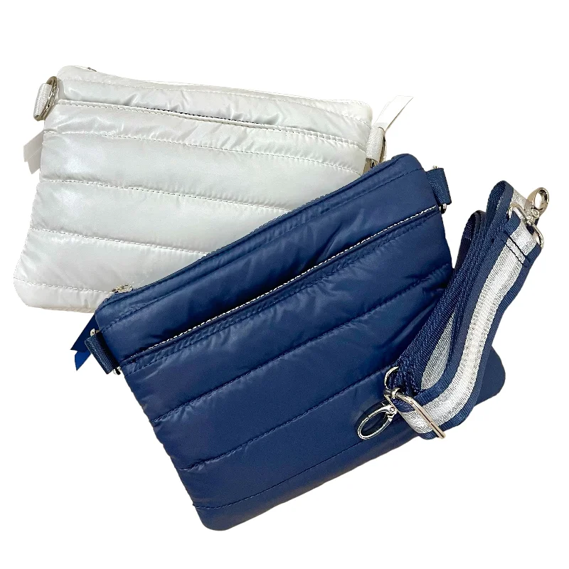 Puffer Wristlet/ Fanny/Crossbody Nylon Bag