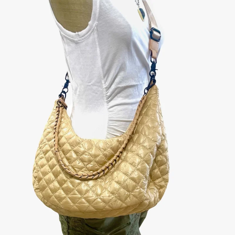 Crescent Shaped Quilted Shoulder/Handbag