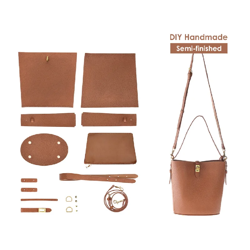 POPSEWING® Leather Simple Bucket Crossbody Bag DIY Kit