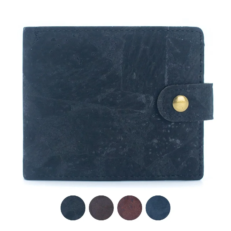 Sleek Bifold Cork Wallet with Snap Button BAG-2270-WALLET