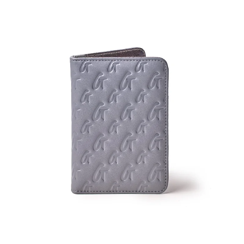 GLAM-AHOLIC LIFESTYLE PASSPORT HOLDER MONOGRAM GRAY