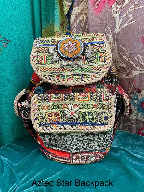 Upcycled Embroidered Market Backpack by Kantha Bae