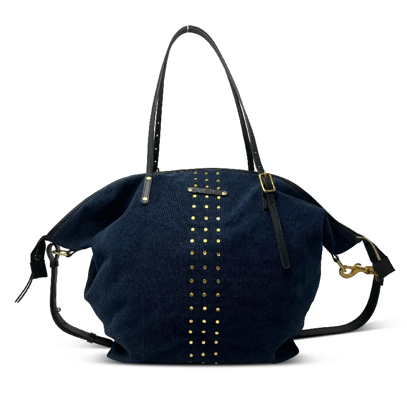 Washed Navy Canvas Crossbody Bag